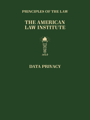cover image of Principles of the Law Data Privacy